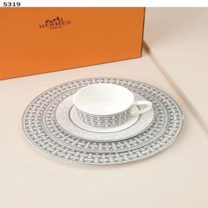 에르메스  Mosaique au 24 platin 접시 컵세트 [H8036]