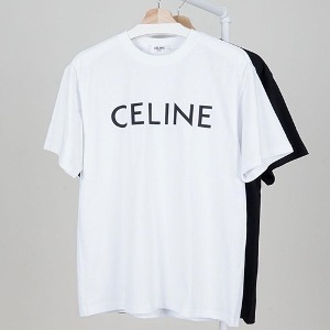 [CELINE] 셀린느 남여공용 레터링 코튼 저지 티셔츠 [H3637] A4