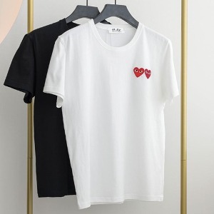꼼데가르송 [COMME des GARCONS] two Red Heart Wappen T-shirt  [H3636] A4