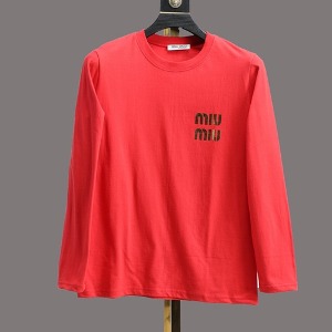 미우미우 골드로고 라운드 티셔츠 [H2255] A4